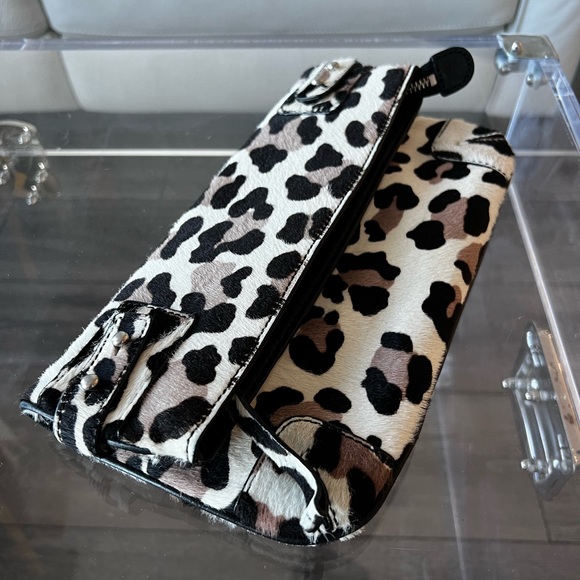 Club Monaco Leopard Print Faux Fur Clutch - Picture 3 of 6